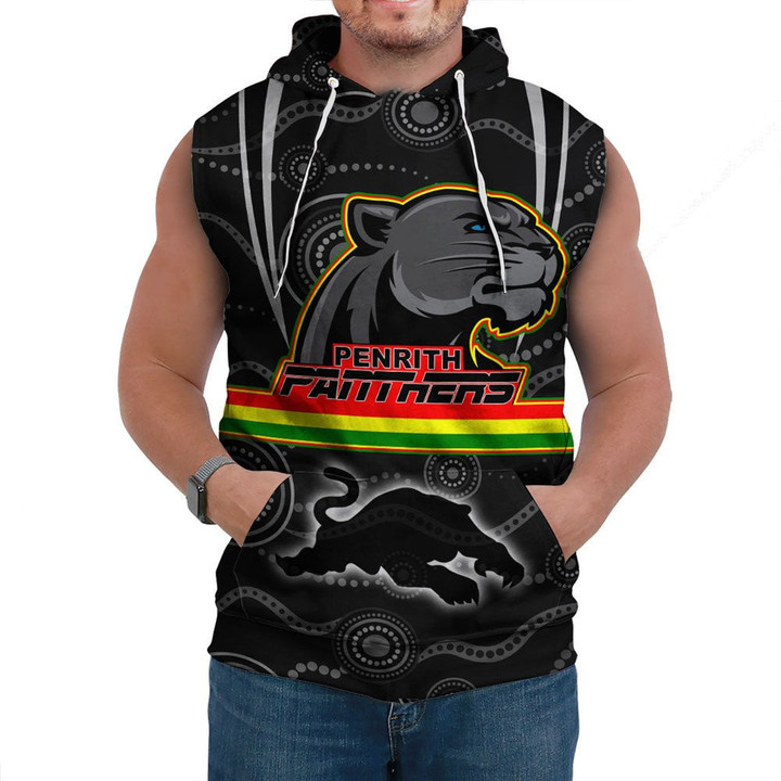 Love New Zealand Clothing - Penrith Panthers Head Panthers Sleeveless Hoodie A35 | Love New Zealand