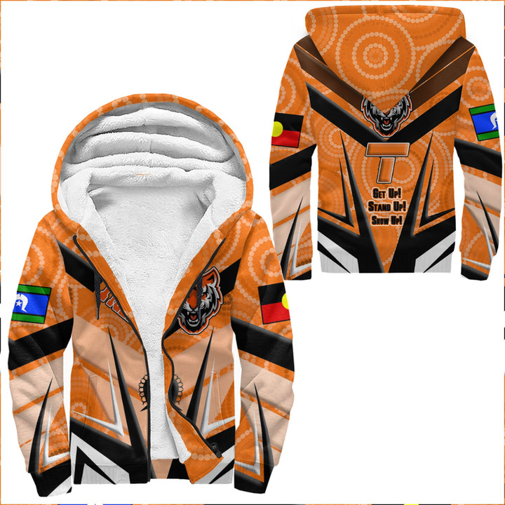 Love New Zealand Clothing - West Tigers Naidoc 2022 Sporty Style Sherpa Hoodies A35 | Love New Zealand