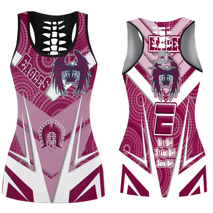 Love New Zealand Clothing - Manly Warringah Sea Eagles Naidoc 2022 Sporty Style Hollow Tank Top A35 | Love New Zealand