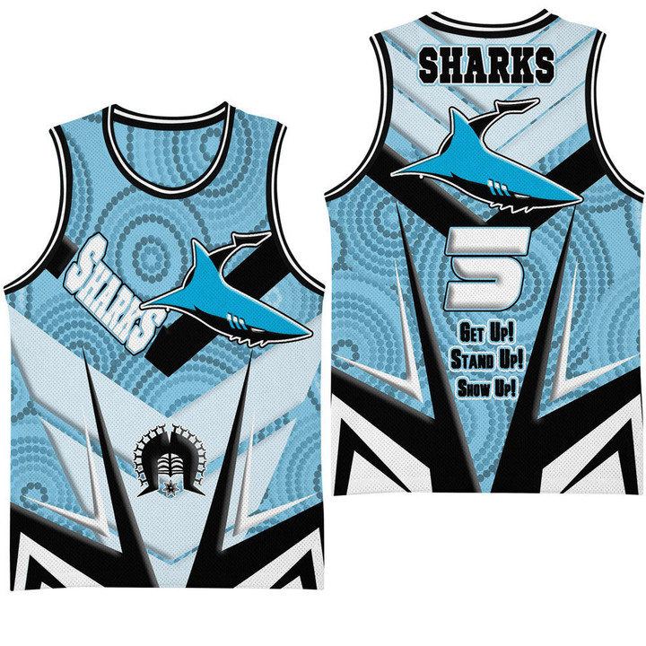 Love New Zealand Clothing - Cronulla-Sutherland Sharks Naidoc 2022 Sporty Style Basketball Jersey A35 | Love New Zealand