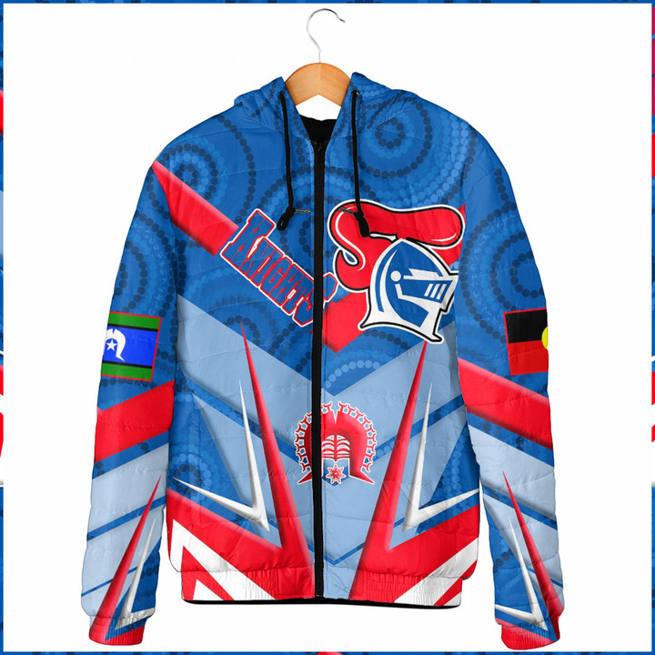 Love New Zealand Clothing - Newcastle Knights Naidoc 2022 Sporty Style Hooded Padded Jacket A35 | Love New Zealand