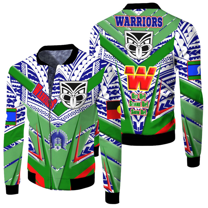 Love New Zealand Clothing - New Zealand Warriors Naidoc 2022 Sporty Style Fleece Winter Jacket A35 | Love New Zealand