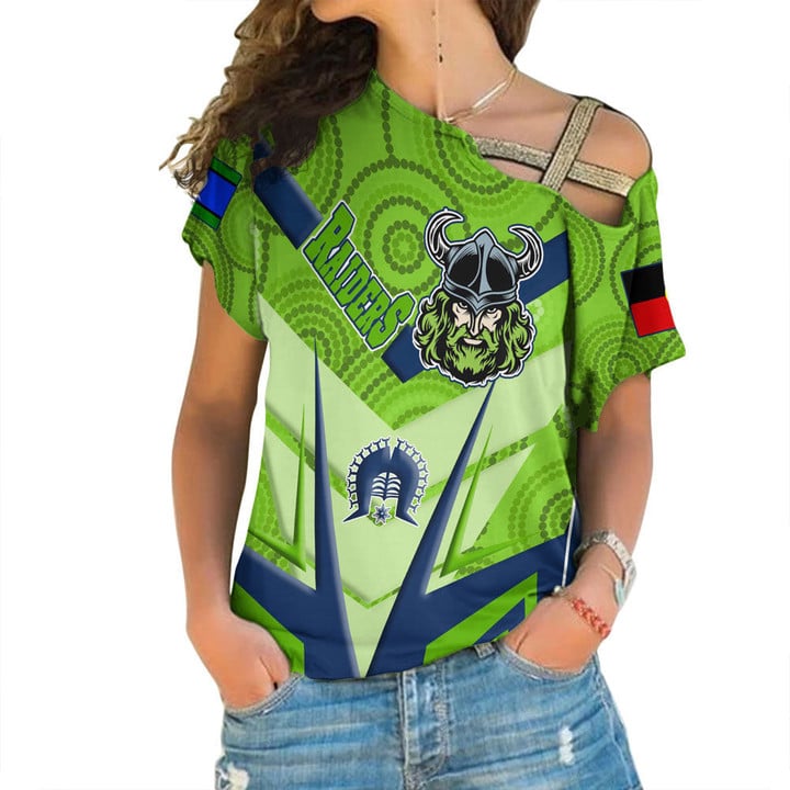 Love New Zealand Clothing - Canberra Raiders Naidoc 2022 Sporty Style One Shoulder Shirt A35 | Love New Zealand