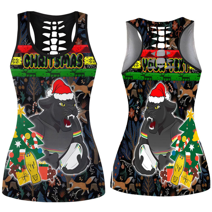 Love New Zealand Clothing - (Custom) Penrith Panthers Chritsmas 2022 Hollow Tank Top A35 | Love New Zealand