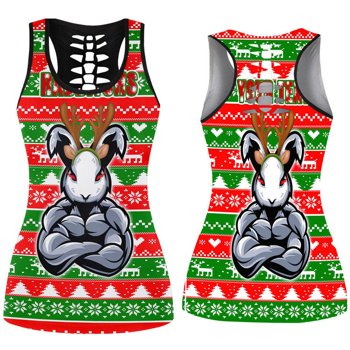 Love New Zealand Clothing - (Custom) South Sydney Rabbitohs Christmas 2022 Hollow Tank Top A35 | Love New Zealand