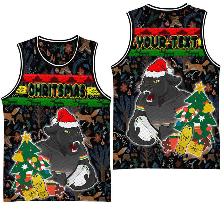 Love New Zealand Clothing - (Custom) Penrith Panthers Chritsmas 2022 Basketball Jersey A35 | Love New Zealand