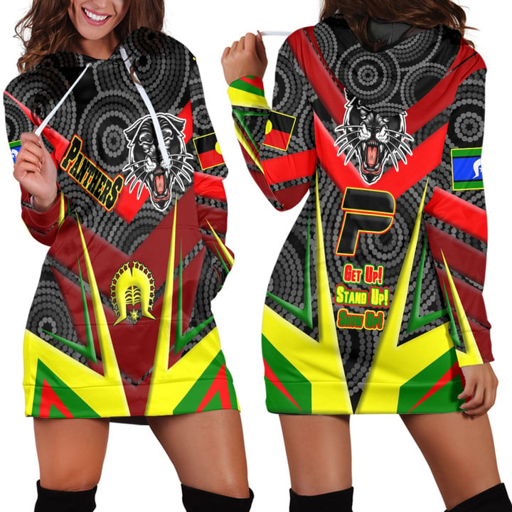 Love New Zealand Clothing - Penrith Panthers Naidoc 2022 Sporty Style Hoodie Dress A35 | Love New Zealand