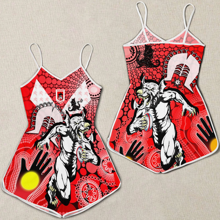 Love New Zealand Clothing - St. George Illawarra Dragons Naidoc New Women Rompers A35