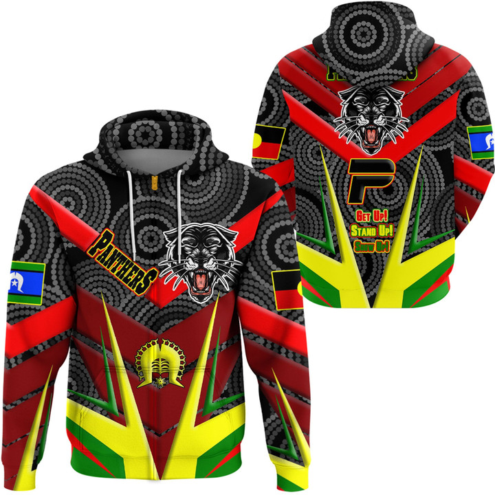 Love New Zealand Clothing - Penrith Panthers Naidoc 2022 Sporty Style Zip Hoodie A35 | Love New Zealand