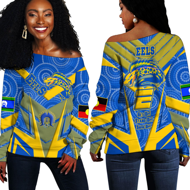 Love New Zealand Clothing - Parramatta Eels Naidoc 2022 Sporty Style Off Shoulder Sweaters A35 | Love New Zealand