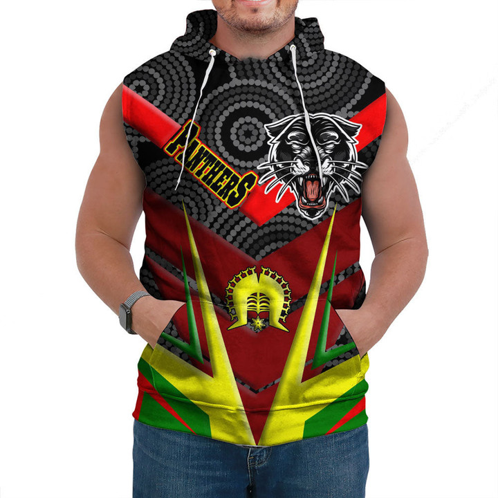 Love New Zealand Clothing - Penrith Panthers Naidoc 2022 Sporty Style Sleeveless Hoodie A35 | Love New Zealand