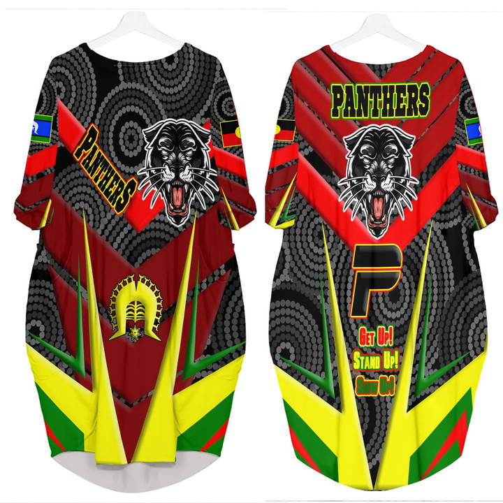 Love New Zealand Clothing - Penrith Panthers Naidoc 2022 Sporty Style Batwing Pocket Dress A35 | Love New Zealand