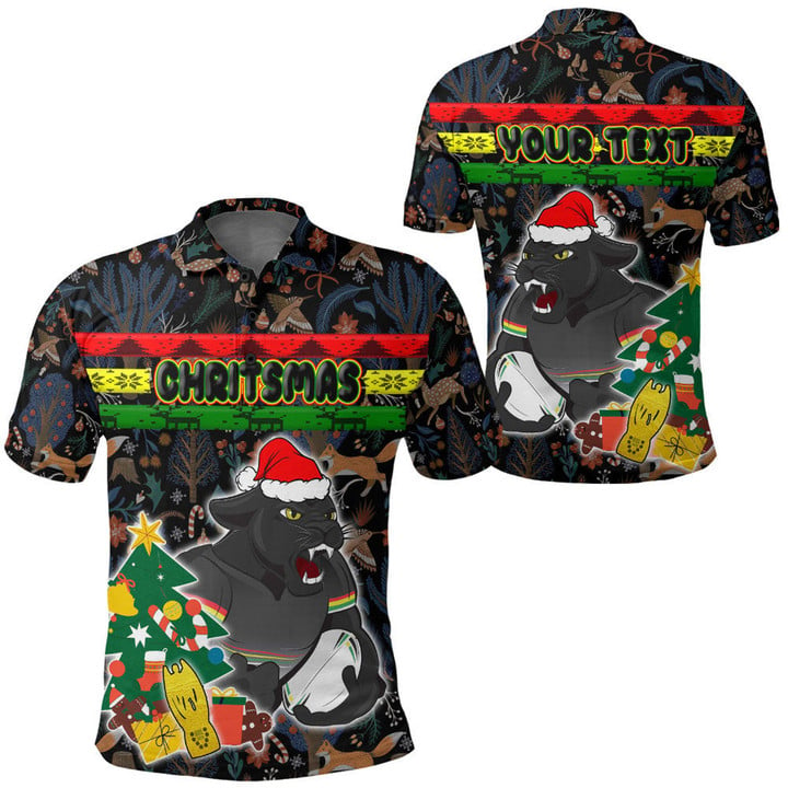 Love New Zealand Clothing - (Custom) Penrith Panthers Chritsmas 2022 Polo Shirts A35 | Love New Zealand