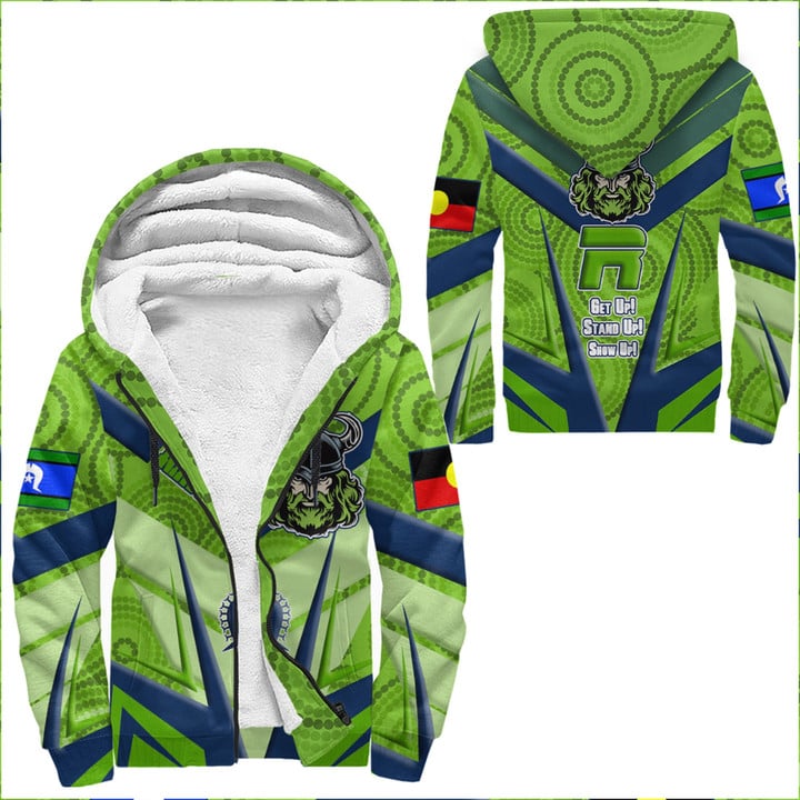 Love New Zealand Clothing - Canberra Raiders Naidoc 2022 Sporty Style Sherpa Hoodies A35 | Love New Zealand