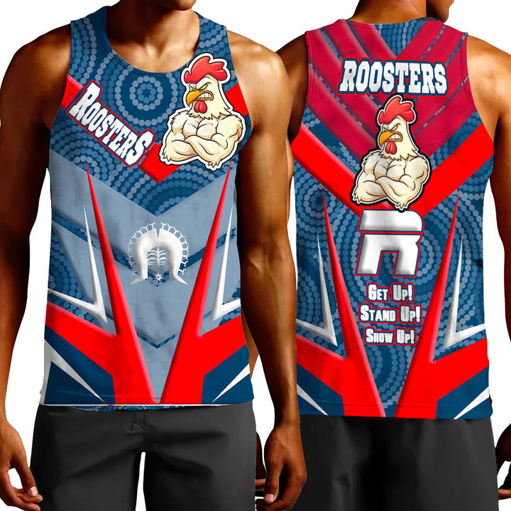 Love New Zealand Clothing - Sydney Roosters Naidoc 2022 Sporty Style Tank Top A35 | Love New Zealand