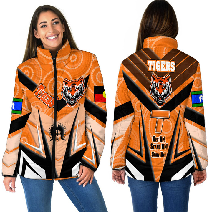 Love New Zealand Clothing - West Tigers Naidoc 2022 Sporty Style Women Padded Jacket A35 | Love New Zealand