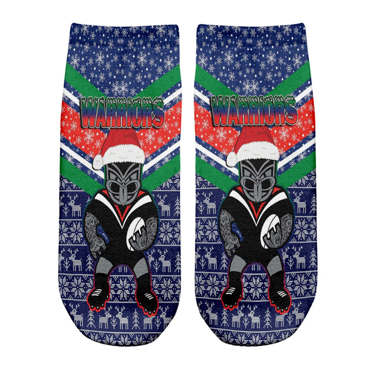 Love New Zealand Socks - New Zealand Warriors Christmas Ankle Socks A31 | Lovenewzealand.co
