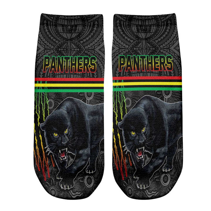 Love New Zealand Socks - Penrith Panthers Tattoo Style Ankle Socks A31 | Lovenewzealand.co