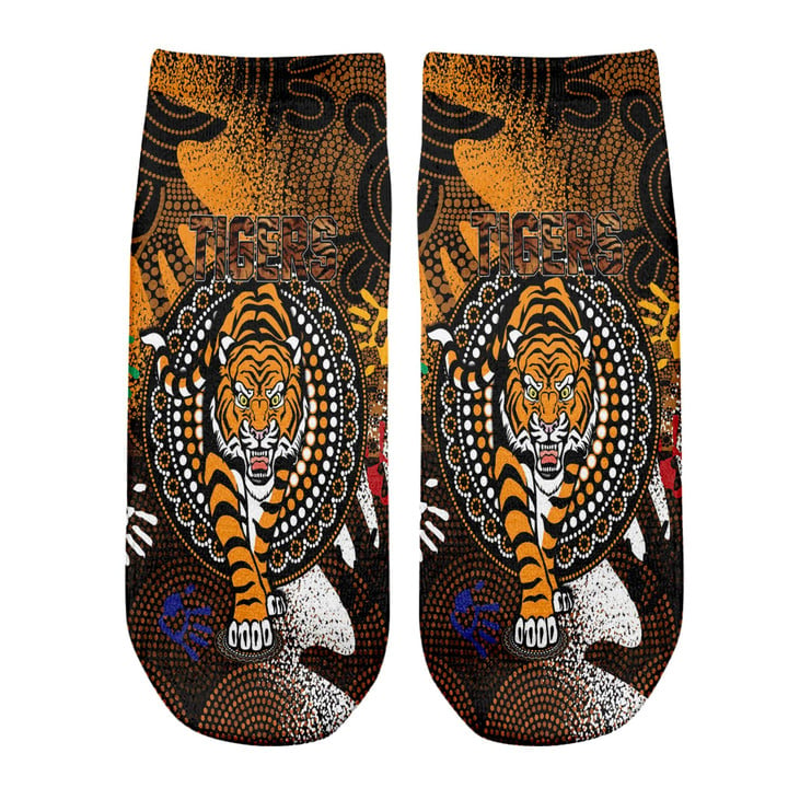 Love New Zealand Socks - Wests Tigers Naidoc 2022 Ankle Socks A31 | Lovenewzealand.co