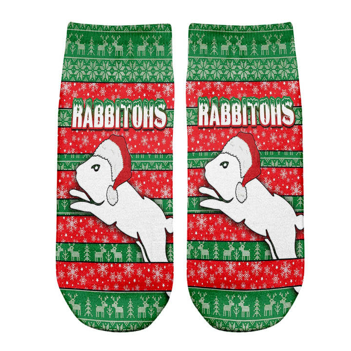 Love New Zealand Socks - South Sydney Rabbitohs Christmas Ankle Socks A31 | Lovenewzealand.co