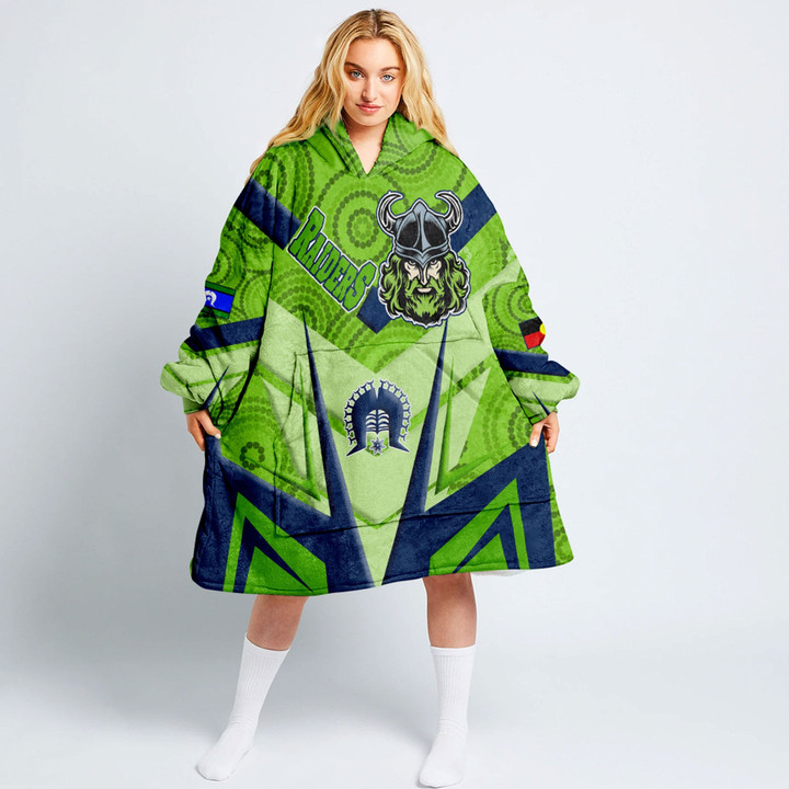 Love New Zealand Clothing - Canberra Raiders Naidoc 2022 Sporty Style Oodie Blanket Hoodie A35 | Love New Zealand
