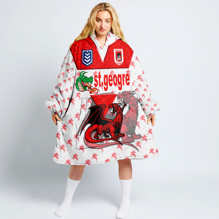 Love New Zealand Clothing - St. George Illawarra Dragons Style New Oodie Blanket Hoodie A35 | Love New Zealand