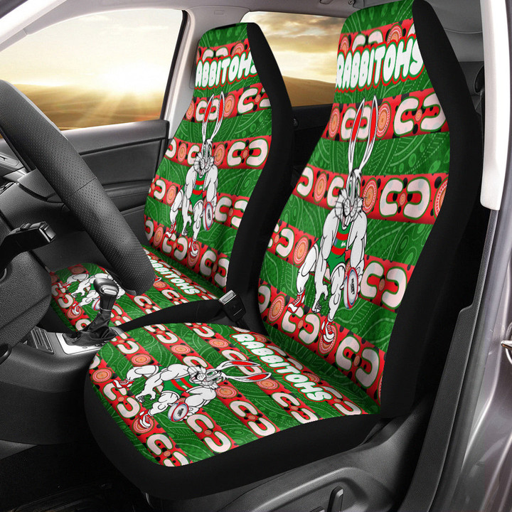 Love New Zealand Car Seat Covers - South Sydney Rabbitohs Comic Style New Car Seat Covers | africazone.store

