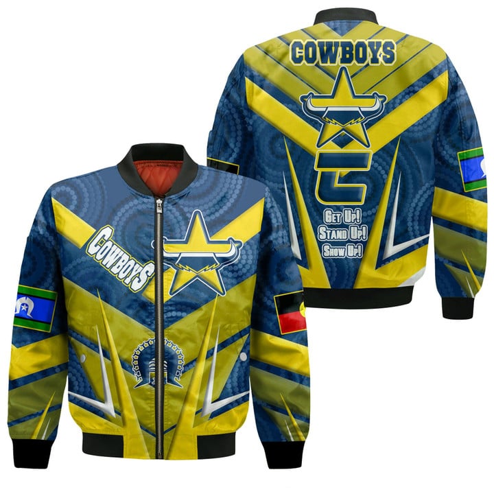 Love New Zealand Clothing - North Queensland Cowboys Naidoc 2022 Sporty Style Zip Bomber Jacket A35 | Love New Zealand