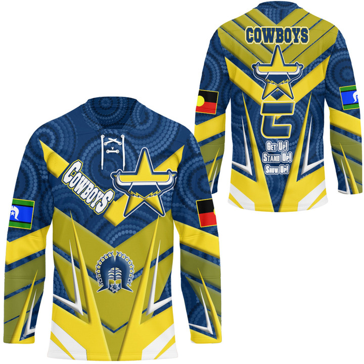 Love New Zealand Clothing - North Queensland Cowboys Naidoc 2022 Sporty Style Hockey Jersey A35 | Love New Zealand