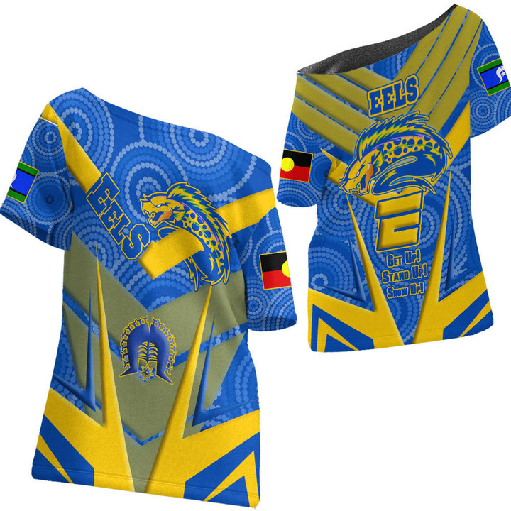 Love New Zealand Clothing - Parramatta Eels Naidoc 2022 Sporty Style Off Shoulder T-Shirt A35 | Love New Zealand