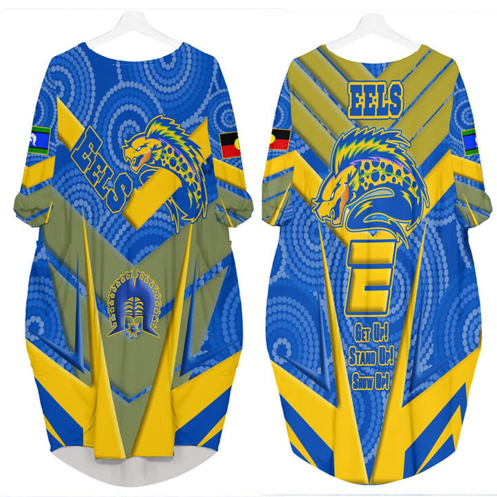 Love New Zealand Clothing - Parramatta Eels Naidoc 2022 Sporty Style Batwing Pocket Dress A35 | Love New Zealand