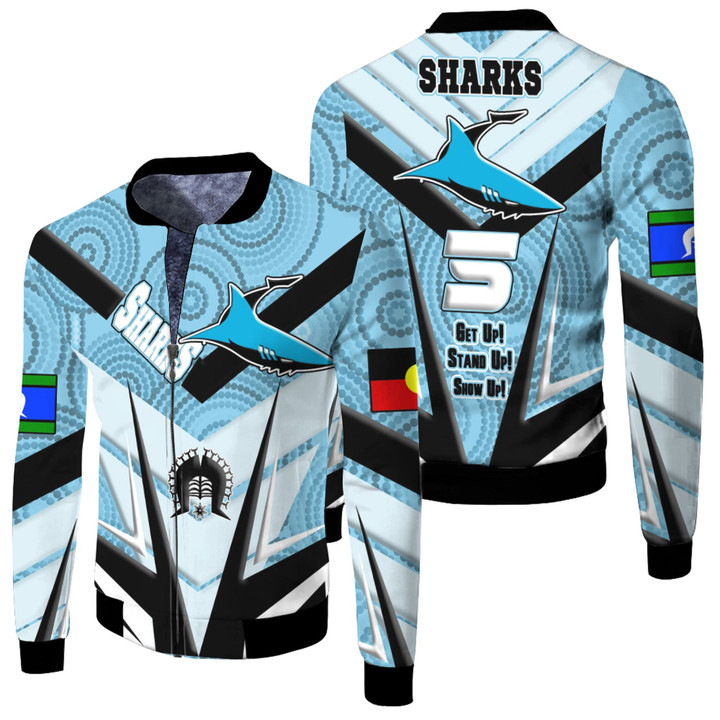 Love New Zealand Clothing - Cronulla-Sutherland Sharks Naidoc 2022 Sporty Style Fleece Winter Jacket A35 | Love New Zealand
