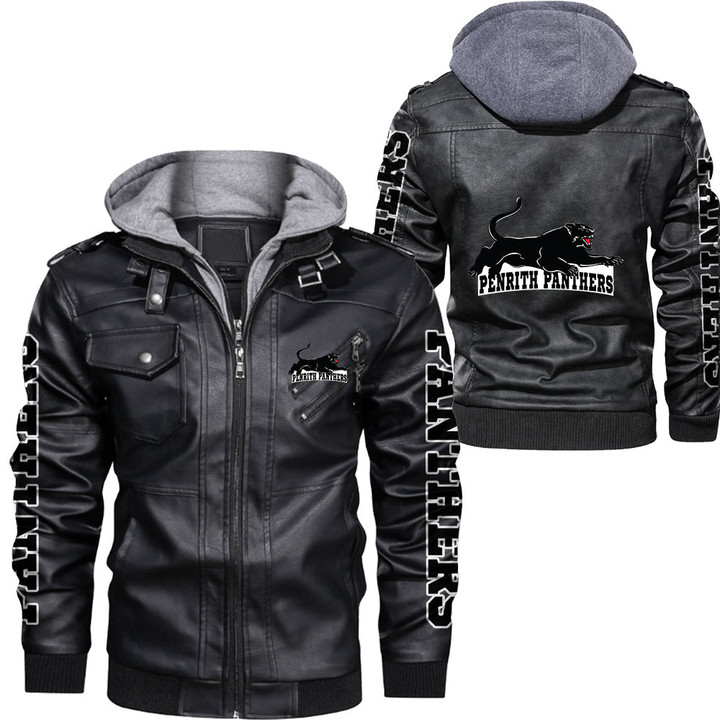 Love New Zealand Clothing - Penrith Panthers Leather Jacket A35