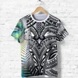 Simple T Shirt Maori Hei Tiki and Paua - Black Front | Love New Zealand