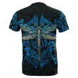 Dragonfly Paua Shell T-Shirt Mix Maori Tattoo Blue TH4