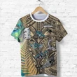 (Custom Personalised) Manta Ray Giant Of Ocean T Shirt Maori Hei Tiki and Paua - Golden Front | Love New Zealand