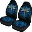 Dragonfly Paua Shell Car Seat Covers Mix Maori Tattoo Blue TH4 | Lovenewzealand.co