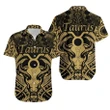 Taurus zodiac With Symbol Mix Polynesian Tattoo Hawaiian Shirt Gold TH4 | Lovenewzealand.co