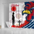 Australia Roosters Shower Curtain Anzac Day - Three Tiles Style TH12 | Lovenewzealand.co