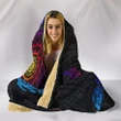 Love New Zealand Hooded Blanket - Aotearoa Maori Hooded Blanket Turtle And Polynesian Tattoo - Black K36