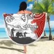 Love New Zealand Beach Blanket - Dragons Anzac Day Beach Blanket Indigenous K13