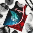 Aotearoa Rugby Black Maori Men Tank Top Kiwi and Silver Fern New Zealand K13 | Lovenewzealand.co
