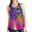 India Cricket Women Racerback Tank - Rajasthan Royals Version RR Front | rugbylife.co