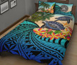 American Samoa Quilt Bed Set - Polynesian Turtle Coconut Tree And Plumeria A24 | Lovenewzealand.co