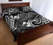 Tonga Quilt Bed Set - White Shark Polynesian Tattoo - Bn18 | Lovenewzealand.co