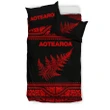 Love New Zealand Bedding Set - Aotearoa New Zealand Maori Bedding Set Silver Fern - Red K4x