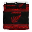 Love New Zealand Bedding Set - Aotearoa New Zealand Maori Bedding Set Silver Fern - Red K4x