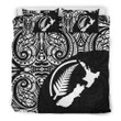 Love New Zealand Bedding Set - Aotearoa Maori with Map and Silver Fern Bedding Set TH05
