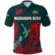 Maori Wairarapa Bush Rugby Polo Shirt New Zealand Silver Fern K8 | Lovenewzealand.co