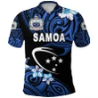 Manu Samoa Rugby Polo Shirt Unique Vibes - Blue K8 | Lovenewzealand.co